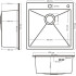 Кухонная мойка Schtoff Best Decor Silver 4550 + коландер KR-1 GREY + дозатор SD-1 SILVER