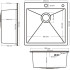 Кухонная мойка Schtoff Best Decor Silver 5550 + коландер KR-1 GREY + дозатор SD-1 SILVER