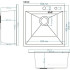 Кухонная мойка Schtoff Best Decor Silver 5550 + коландер металл K-1 BLACK + дозатор SD-1 GREY
