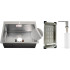 Кухонная мойка Schtoff Best Decor Silver 5550 + коландер металл K-1 BLACK + дозатор SD-1 SILVER