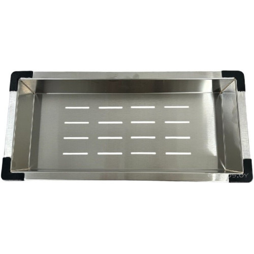 Кухонная мойка Schtoff Best Premium Silver 5550 + коландер K-1 BLACK + дозатор SD-1 SILVER