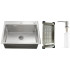 Кухонная мойка Schtoff Best Silver 6050 + коландер металл K-1 BLACK + дозатор SD-1 SILVER