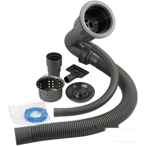 Кухонная мойка Schtoff Undermount Best Decor Black 4545 + коландер KR-1 BLACK+ дозатор SD-1 BLACK