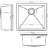 Кухонная мойка Schtoff Undermount Best Decor Silver 5545 + коландер KR-1 GREY + дозатор SD-1 GREY