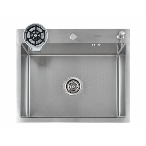 Кухонная мойка FUTUR FK 5050 Eco Embossing Pop-up Rinzer plus (Satin)