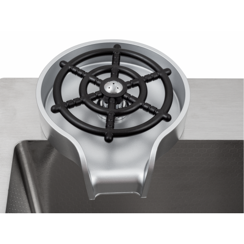 Кухонная мойка FUTUR FK 5050 Eco Embossing Pop-up Rinzer plus (Satin)