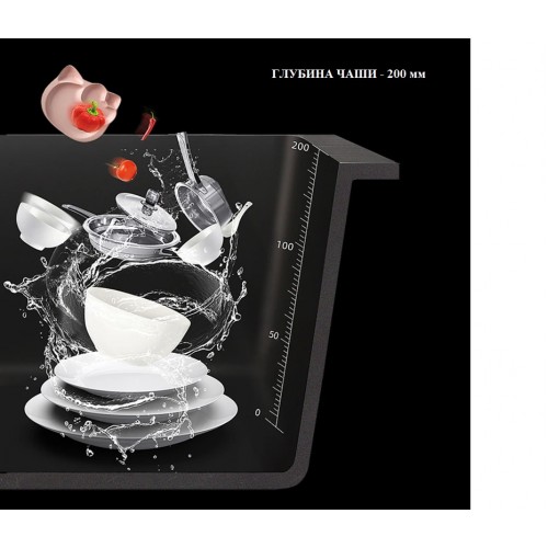 Кухонная мойка FUTUR FK 6050 Eco Embossing Pop-up Board plus (Satin)