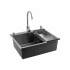 Кухонная мойка FUTUR FK 5550 Eco Embossing Pop-up Mixer plus (Satin)
