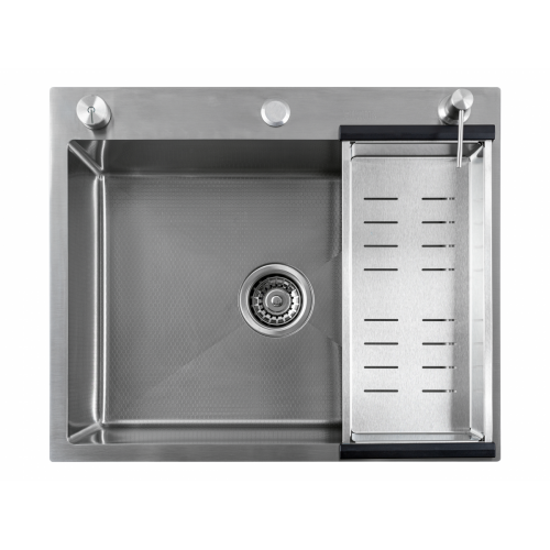 Кухонная мойка FUTUR FK 6050 Eco Embossing Pop-up Mixer plus (Satin)