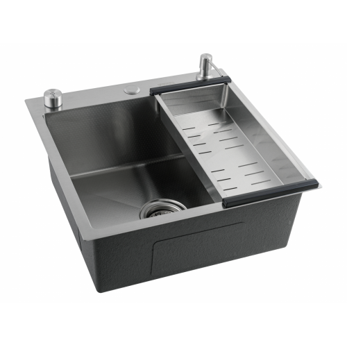 Кухонная мойка FUTUR FK 5050 Eco Embossing Pop-up Mixer plus R86.41.05 (Satin)