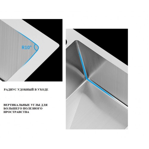Кухонная мойка FUTUR FK 6050 Eco Embossing Pop-up Standart (Black Nano)