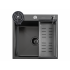 Кухонная мойка FUTUR FK 5050 Eco Embossing Pop-up Rinzer plus (Black Nano)