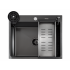 Кухонная мойка FUTUR FK 5550 Eco Embossing Pop-up Rinzer plus (Black Nano)