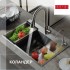 Кухонная мойка FUTUR FK 6050 Eco Embossing Pop-up Rinzer plus (Black Nano)