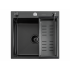 Кухонная мойка FUTUR FK 5050 Eco Embossing Pop-up Roll plus (Black Nano)