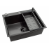 Кухонная мойка FUTUR FK 5550 Eco Embossing Pop-up Board plus (Black Nano)