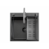 Кухонная мойка FUTUR FK 5050 Eco Embossing Pop-up Mixer plus (Black Nano)