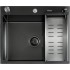 Кухонная мойка FUTUR FK 5050 Eco Embossing Pop-up (Black Nano) Mixer plus RAGLO R86.41.09