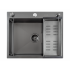 Кухонная мойка FUTUR FK 6050 Eco Embossing Pop-up (Black Nano) Mixer plus RAGLO R86.41.09