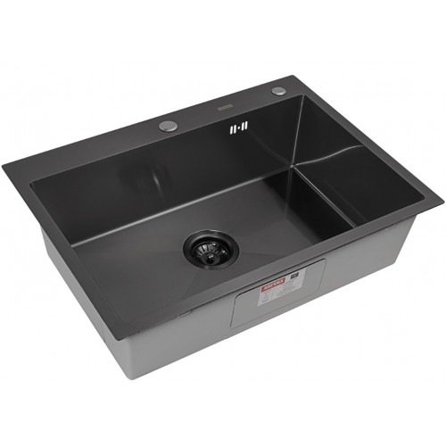 Кухонная мойка ARFEKA ECO AR 70х50+CL AR G+DS AR (Black)
