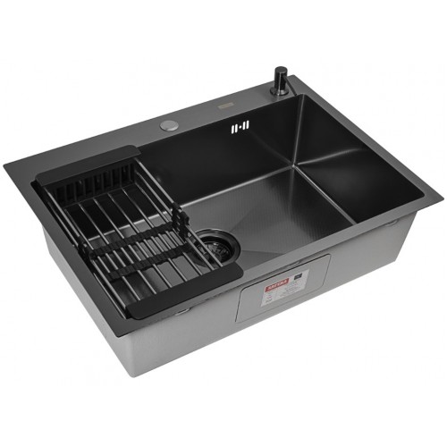 Кухонная мойка ARFEKA ECO AR 70х50+CL AR+DS AR (Black Decor)