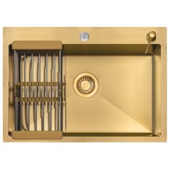 Кухонная мойка ARFEKA ECO AR 70х50+CL AR+DS AR (Gold)