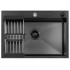 Кухонная мойка ARFEKA ECO AR 70х50+CL AR+DS AR (Black Decor Millet Grains)
