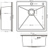 Кухонная мойка Schtoff Best Decor Silver 5050 + коландер KR-1 Grey + дозатор SD-1 SILVER