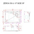 Кухонная мойка Zorg Zerox 59 U / IF SIDE SF PVD GOLD