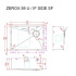 Кухонная мойка Zorg Zerox 59 U / IF SIDE SF STEEL