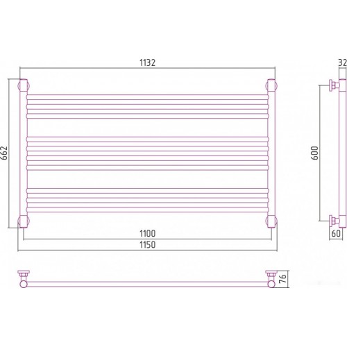 Полотенцесушитель Сунержа Богема L 600x1100 31-0202-6011