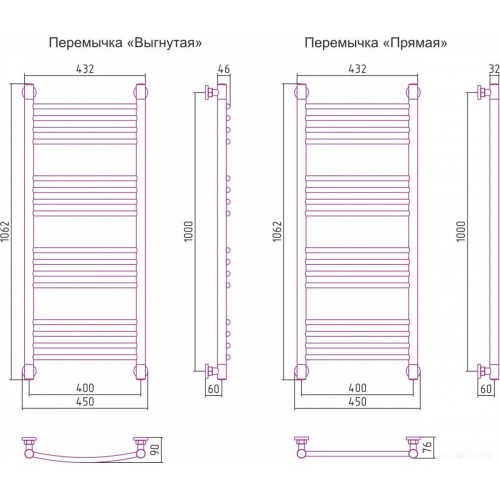 Полотенцесушитель Сунержа Богема+ 1000x400 12-0220-1040