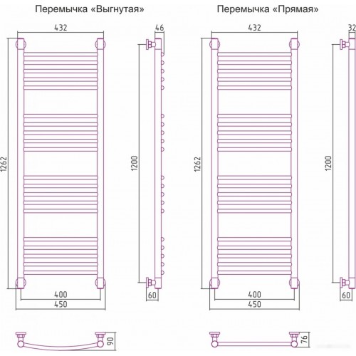 Полотенцесушитель Сунержа Богема+ 1200x400 00-0220-1240