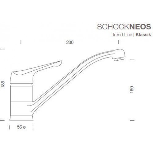 Смеситель Schock Neos Cristalite мокка