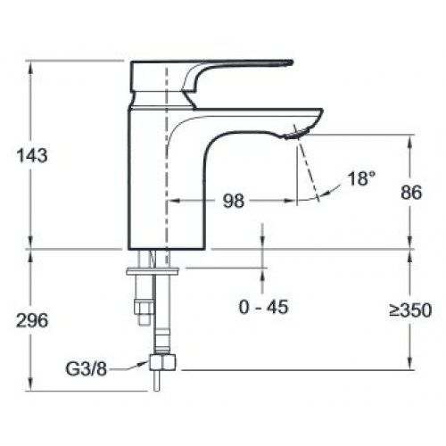 Смеситель Jacob Delafon Aleo+ E72314-CP