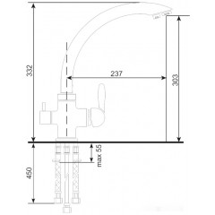 Смеситель Ulgran U-017 309 (темно-серый)