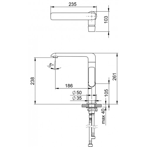 Смеситель Ravak Flat FL 016.00