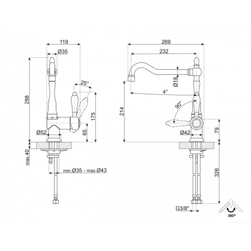 Смеситель Smeg MIR6NS-1
