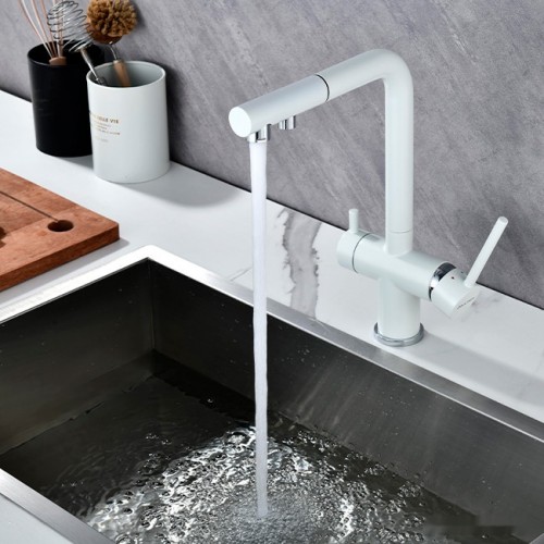 Смеситель Paulmark Serpentine SE213222-431 (белый матовый)