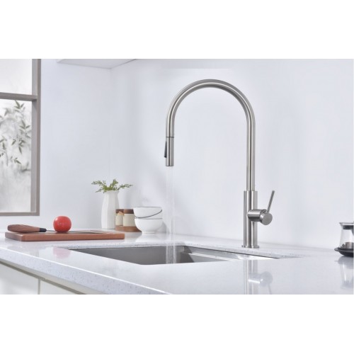 Смеситель Paulmark Senso Se215180-BS (стальной/нержавеющая сталь)