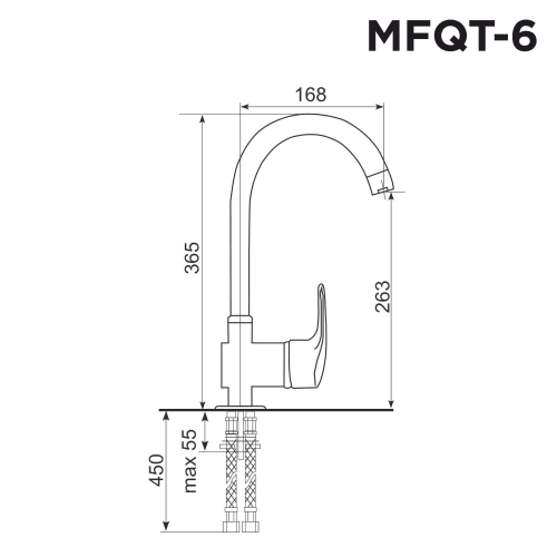 Смеситель Maunfeld MFQT-6BG (бежевый)