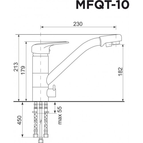 Смеситель Maunfeld MFQT-10BG (бежевый)