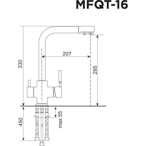 Смеситель Maunfeld MFQT-16W (кремовый)