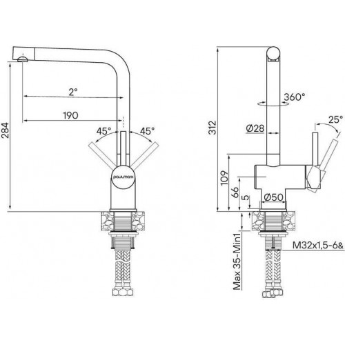 Смеситель Paulmark Spring Sp212067-LG