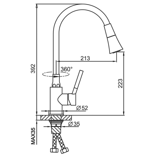 Смеситель Frap F4044-3