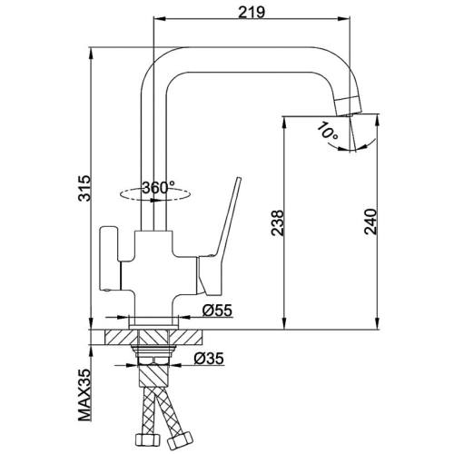 Смеситель Frap H62 F4362