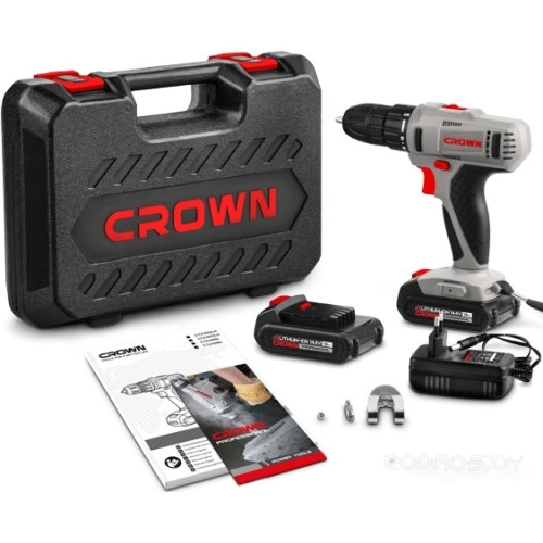 Дрель-шуруповерт Crown CT21055L-1.5 BMC (с 2-мя АКБ, кейс)