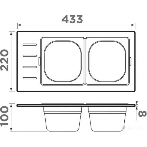 Коландер Omoikiri DC-02-2 LG 4999077