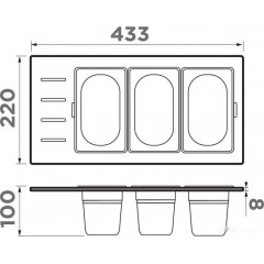 Коландер Omoikiri DC-02-3 LG 4999080