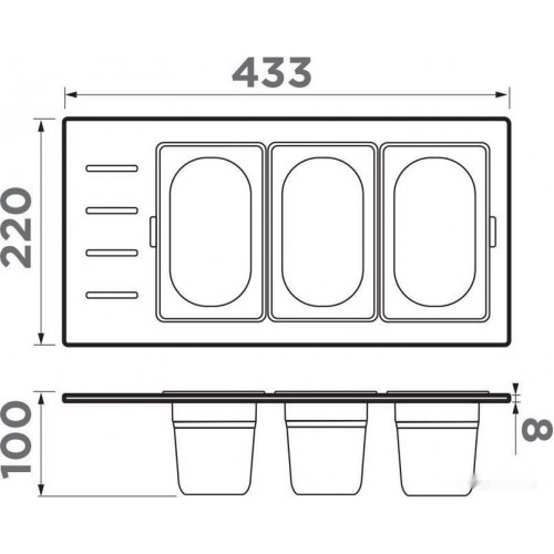 Коландер Omoikiri DC-02-3 LG 4999080